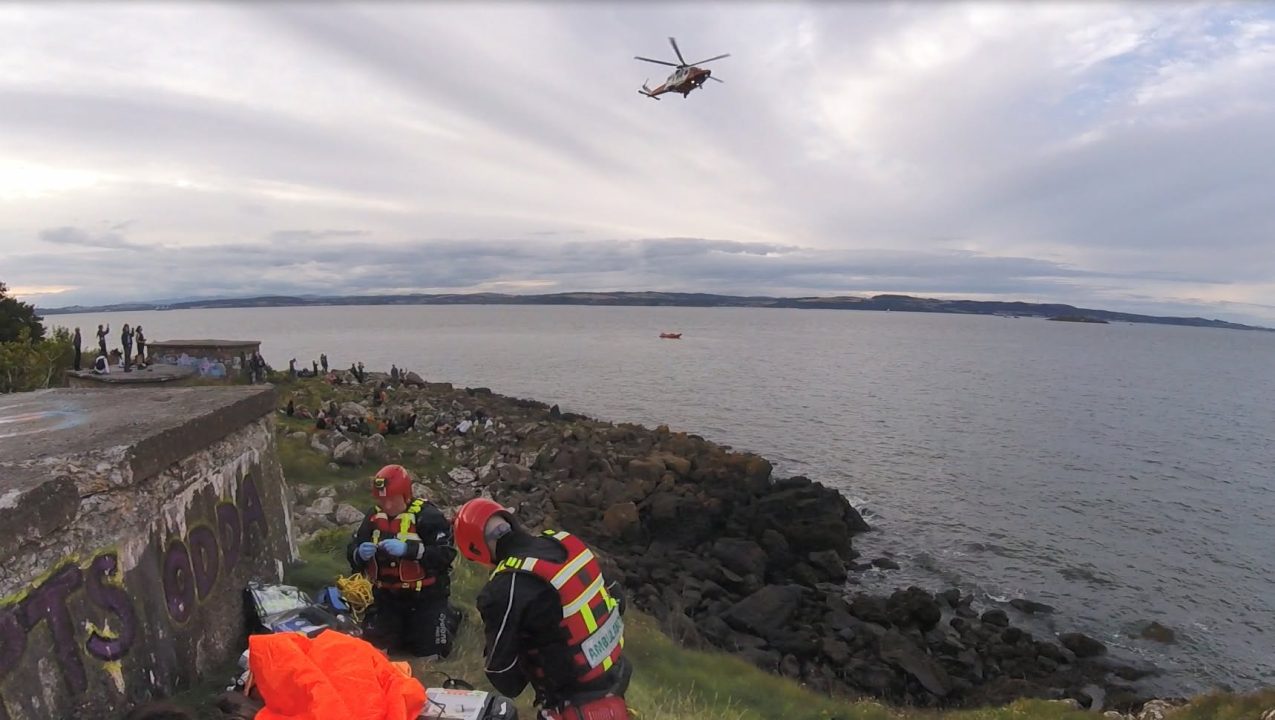 Edinburgh lifeboat crews assist four casualties on island amid music event