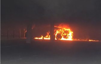 Car bursts into flames in car park beneath Tesco supermarket