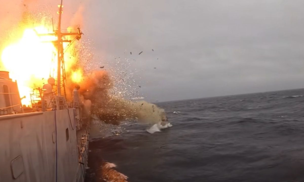 US Navy warship hit by missile and sunk off coast of Scotland