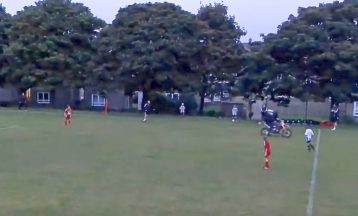 Motorbike tears through football pitch as nine-year-olds play match in Aberdeen