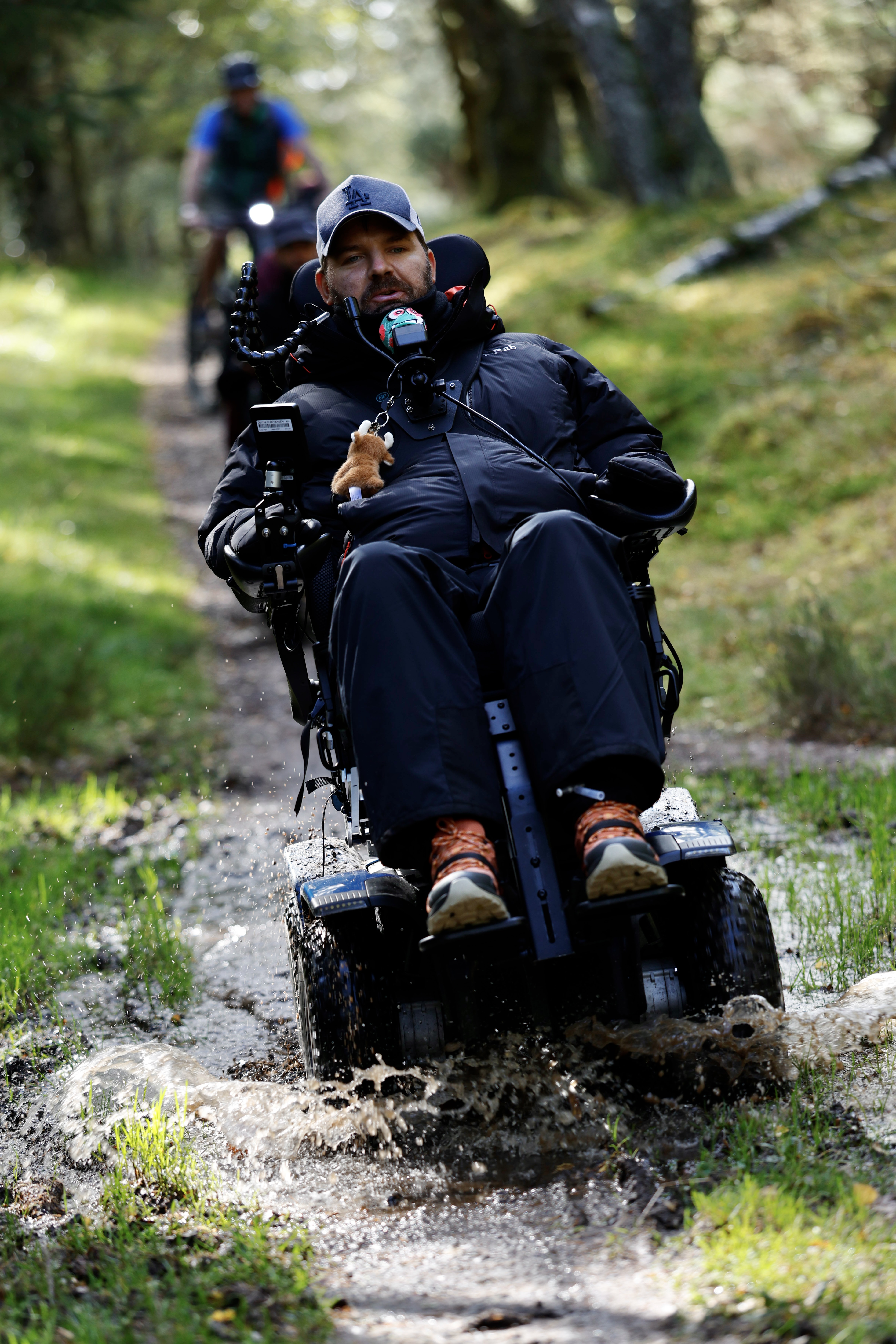 Danny Mavor completed the 79-mile journey using a chin-operated wheelchair.