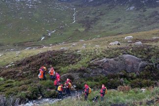 Helicopter assists hillwalkers stranded on mountain on Isle of Arran