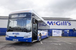 Bus driver taken to hospital after vehicle crashes off road in Paisley